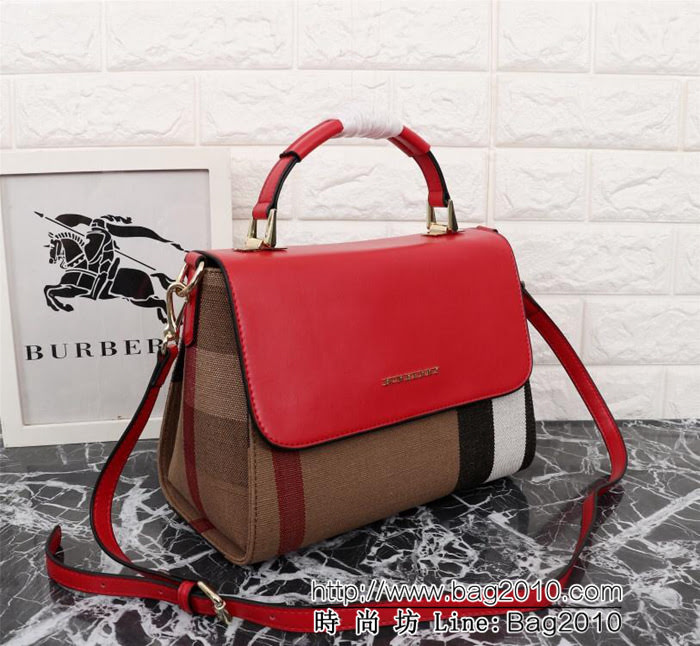 BURBERRY巴寶莉 最新格紋 帆布女士手提包 可斜背 39906  Bhq1274